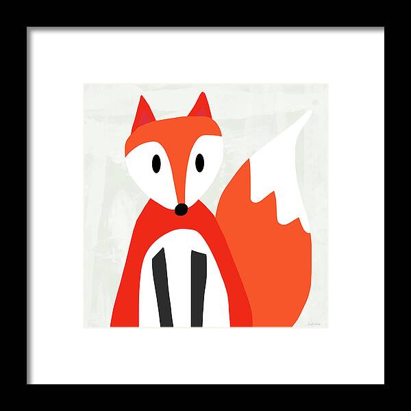 Fox Framed Print featuring the mixed media Cute Red And White Fox- Art by Linda Woods by Linda Woods