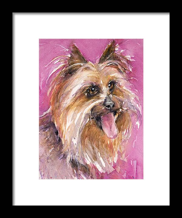 Dog Framed Print featuring the painting Cutie Pie by Judith Levins