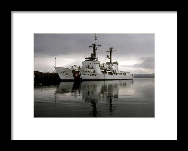 Coast Guard Framed Print featuring the photograph Cutter in Alaska by Steven Sparks