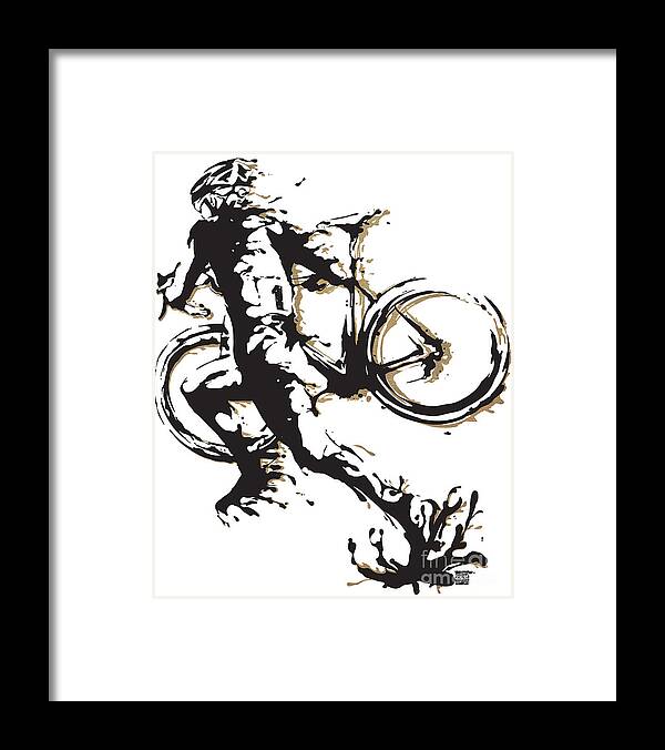 Cyclocross Framed Print featuring the painting Cyclocross Poster1 by Sassan Filsoof