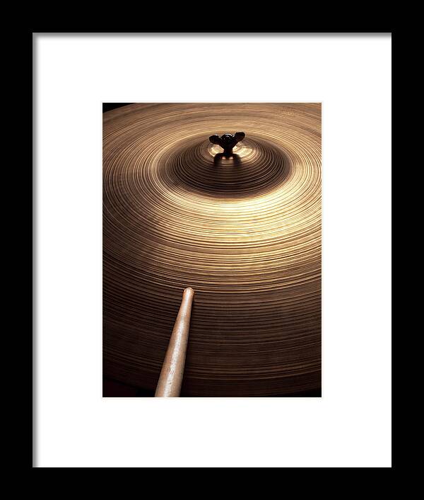 Musician Framed Print featuring the digital art Cymble and Stick by Gary De Capua