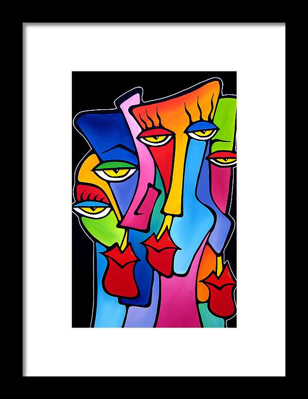 Pop Art Framed Print featuring the painting Cynics by Tom Fedro
