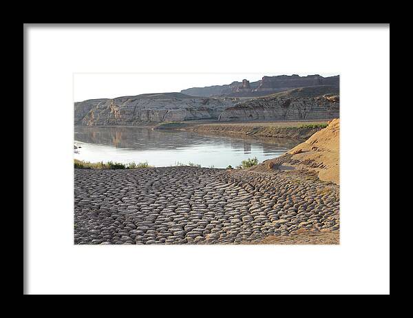 Cracked Mud Flats Framed Print featuring the photograph D12813 Cracked Mud Flats of Drying Lake Powell by Ed Cooper Photography