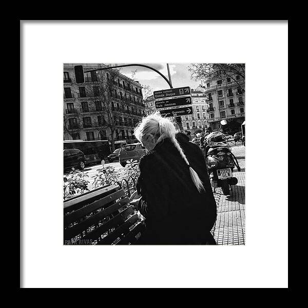 Blackandwhite Framed Print featuring the photograph Daenerys Madridien

#woman #blonde by Rafa Rivas