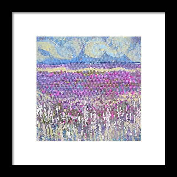 Landscape Framed Print featuring the painting Daffodil Days by Jacqui Hawk