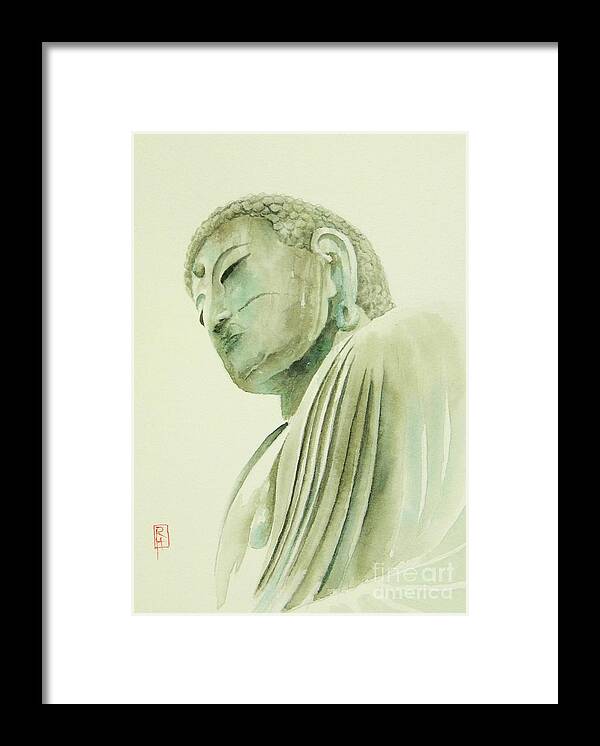 Japan Framed Print featuring the painting Daibutsu by Robert Hooper
