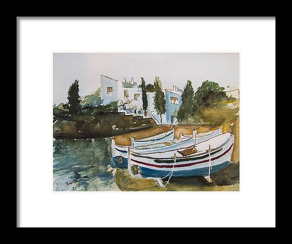 Dali Framed Print featuring the painting Dali house from Portlligat by Manuela Constantin