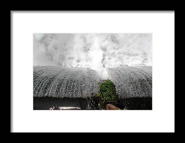 Cascading Water Framed Print featuring the photograph Dam At Mammoth Spring by DArcy Evans