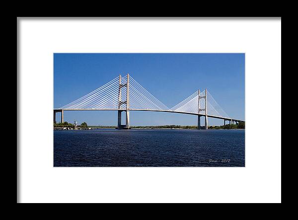 Dames Point Framed Print featuring the photograph Dames Point Bridge by Farol Tomson