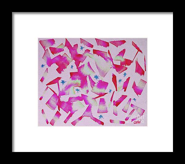 What Get For Framed Print featuring the painting Dance in Pink by Corinne Carroll