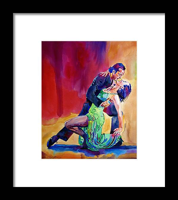 Dance Framed Print featuring the painting Dance Intense by David Lloyd Glover