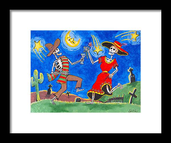 Dia De Framed Print featuring the painting Dance of the Dead by Dale Loos Jr