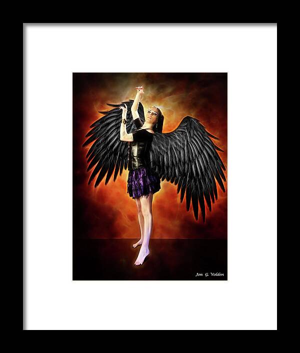 Hawk Framed Print featuring the photograph Dance of the Hawk Girl by Jon Volden