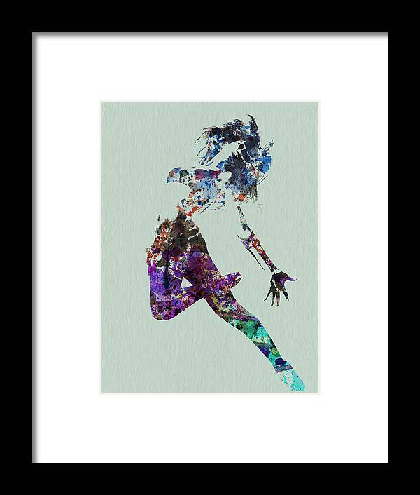 Dancer Framed Print featuring the painting Dancer watercolor by Naxart Studio