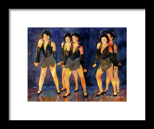 Paintings Framed Print featuring the painting Dancers Spring Glitz   by Kathy Braud