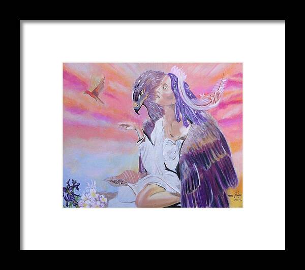 Bird Framed Print featuring the painting Dancing in the Rhythm of life by Yvonne Payne