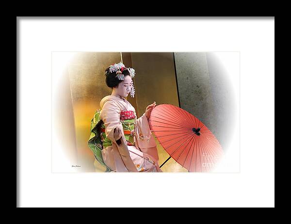 Maiko Framed Print featuring the photograph Dancing Maiko by Yumi Johnson
