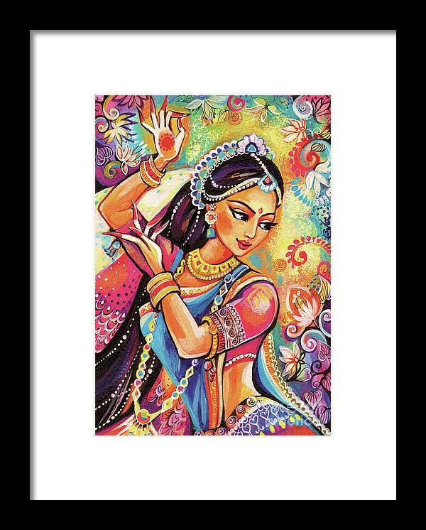 Indian Dancer Framed Print featuring the painting Dancing of the Phoenix by Eva Campbell