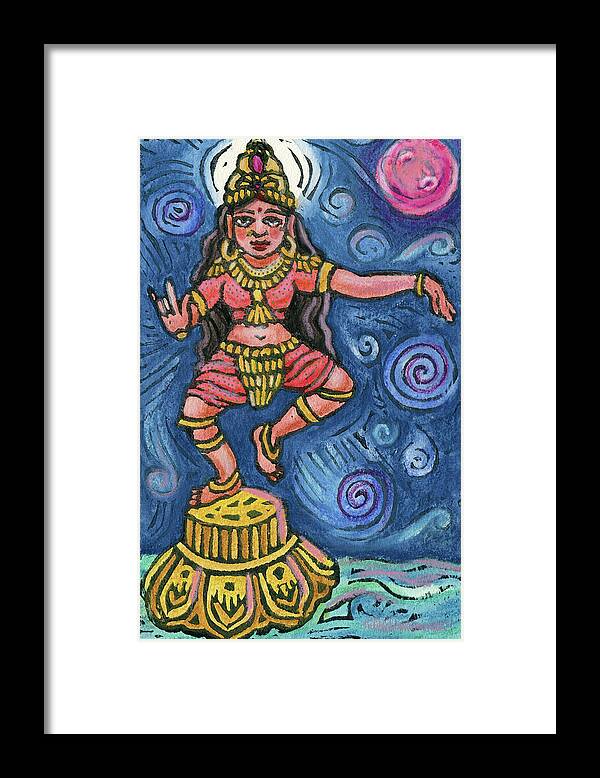 Parvati Framed Print featuring the mixed media Dancing Parvati by Jennifer Mazzucco
