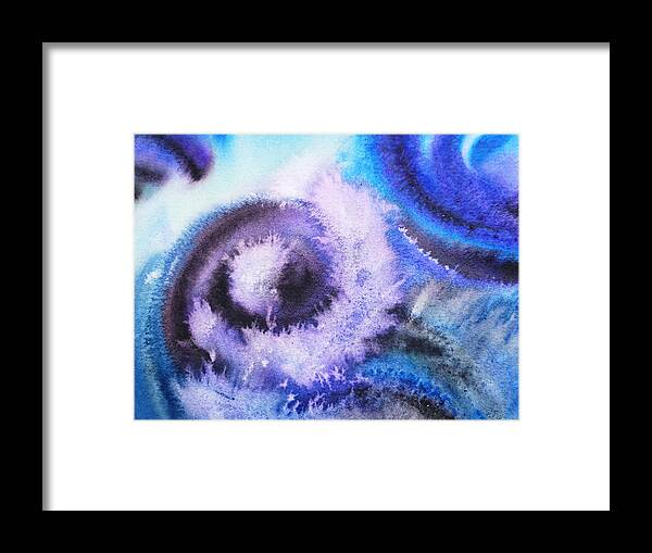 Abstract Framed Print featuring the painting Dancing Water IV by Irina Sztukowski