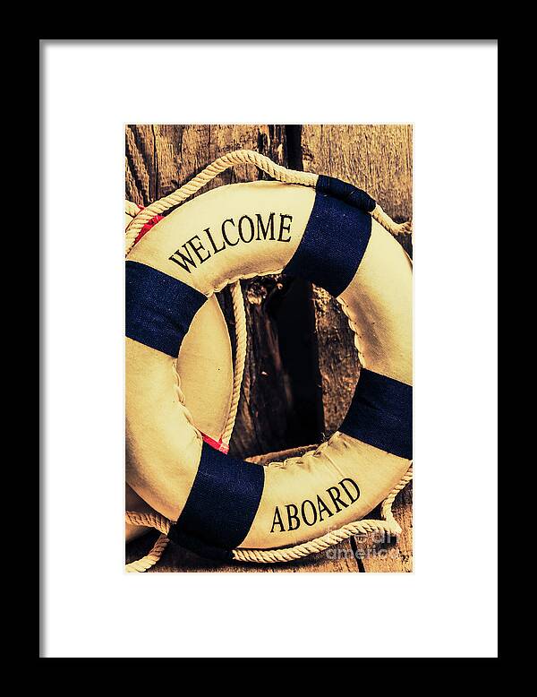 Decoration Framed Print featuring the photograph Dangers from nautical old by Jorgo Photography