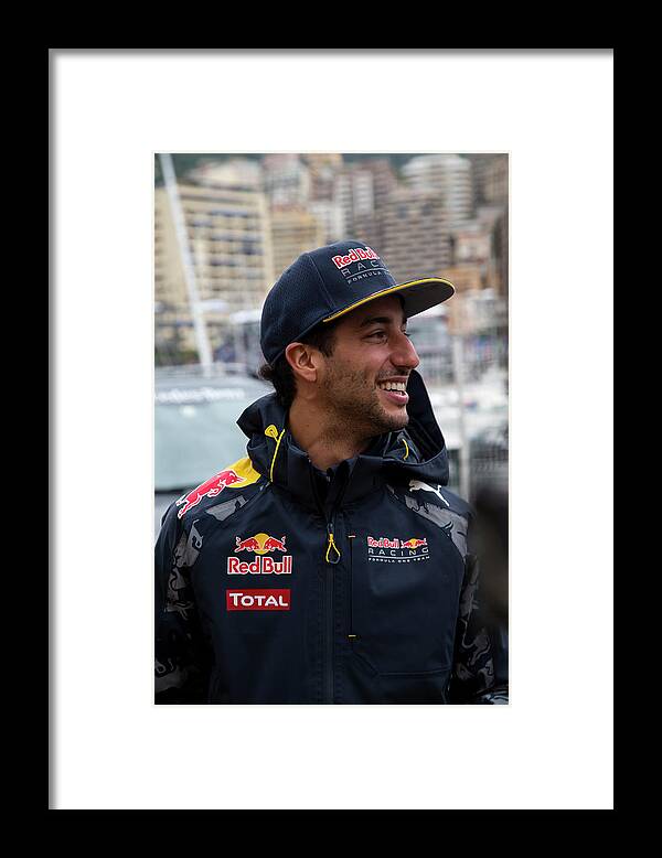 Circuit Framed Print featuring the photograph Daniel Ricciardo by Srdjan Petrovic