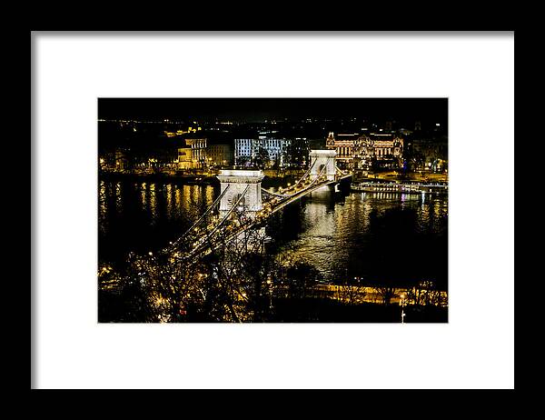 Chain Framed Print featuring the photograph Danube Chain Bridge by Adam Rainoff