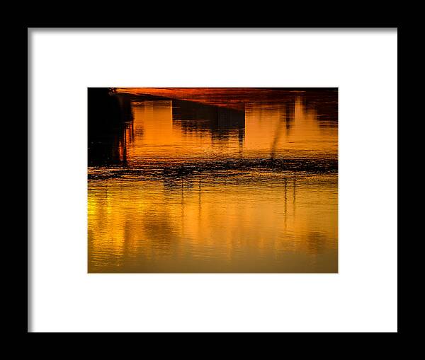 Danube Framed Print featuring the photograph Danube Glimmer by Pamela Newcomb