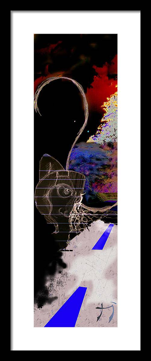  Framed Print featuring the digital art Danza by Carlos Paredes Grogan
