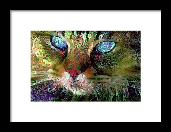 Cat Framed Print featuring the photograph Darby the Long Haired Cat by Peggy Collins