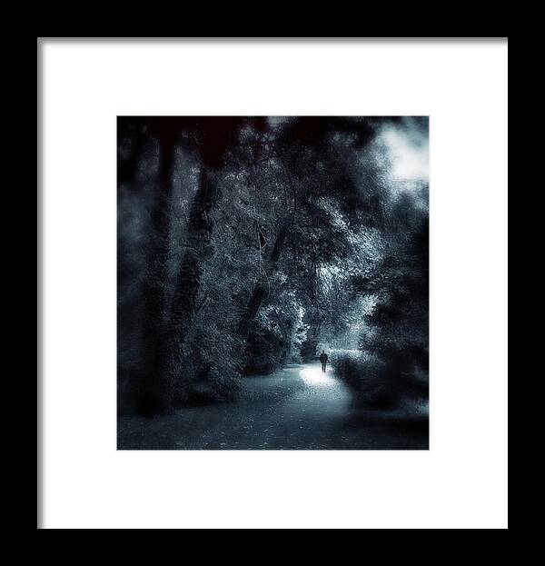 Woods Framed Print featuring the digital art Dark Passage by Jessica Jenney