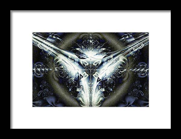 Abstract Framed Print featuring the digital art Dark Recesses by Jim Pavelle