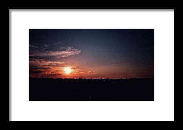 Sunset Framed Print featuring the photograph Dark Sunset by Mike Dunn