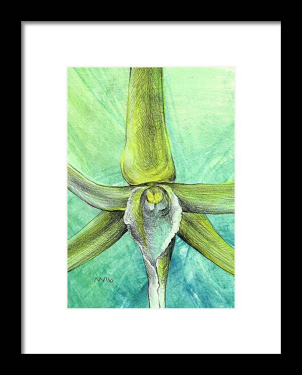 Orchid Framed Print featuring the mixed media Darwin's Orchid by AnneMarie Welsh