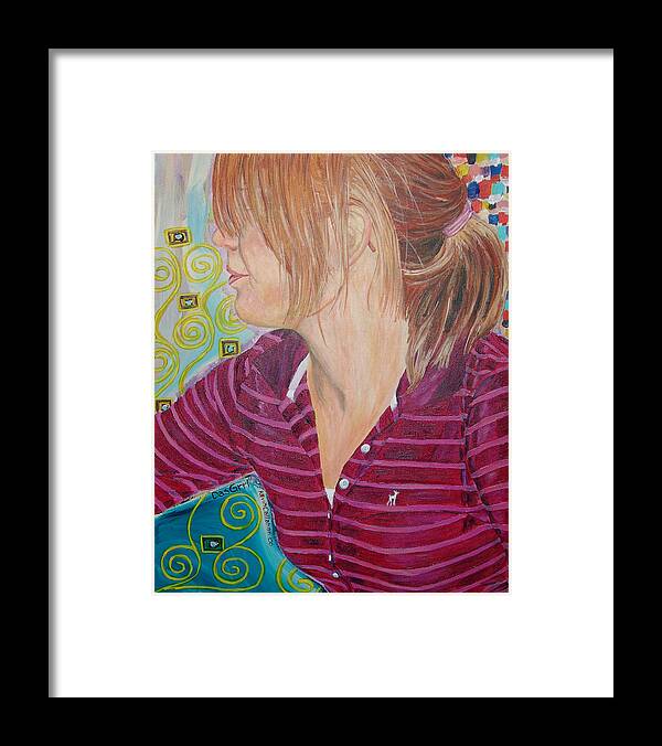 Kevin Callahan Framed Print featuring the painting Das Girl by Kevin Callahan
