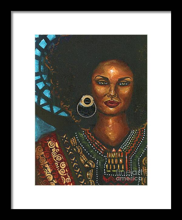 Woman Framed Print featuring the painting Dashiki by Alga Washington