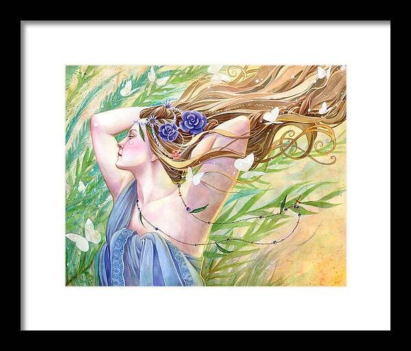 Woman Framed Print featuring the painting Daughter of the King by Sara Burrier