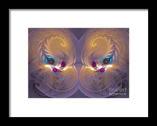 Surrealism Framed Print featuring the digital art Daughters of the sun - Surrealism by Sipo Liimatainen