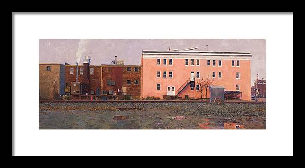Dmb Framed Print featuring the painting Dave Matthews Pink Warehouse by Edward Thomas