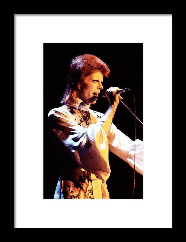 David Bowie Framed Print featuring the photograph David Bowie 1973 by Chris Walter