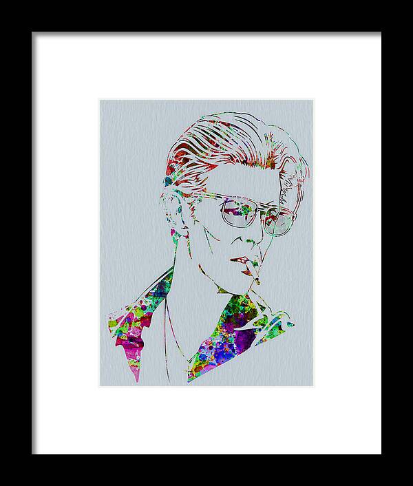 David Bowie Framed Print featuring the painting David Bowie by Naxart Studio