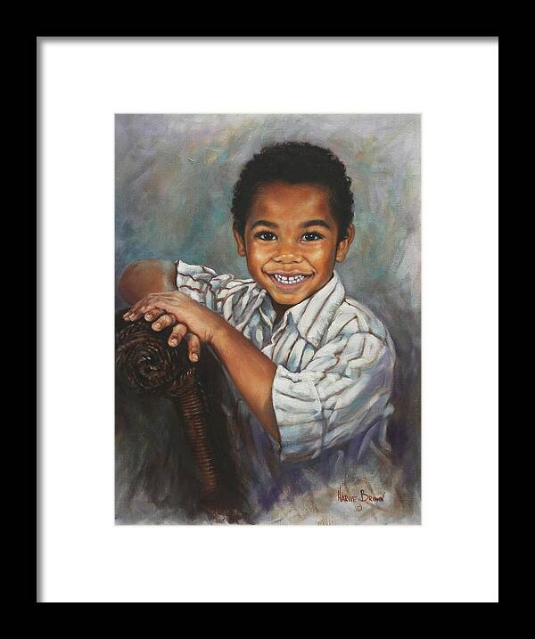 Boy Framed Print featuring the painting David by Harvie Brown