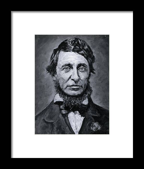 Thoreau Framed Print featuring the painting David Henry Thoreau by Christian Klute