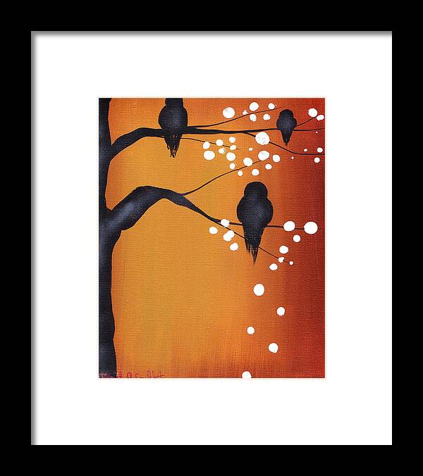 Birds Framed Print featuring the painting Dawn by Abril Andrade
