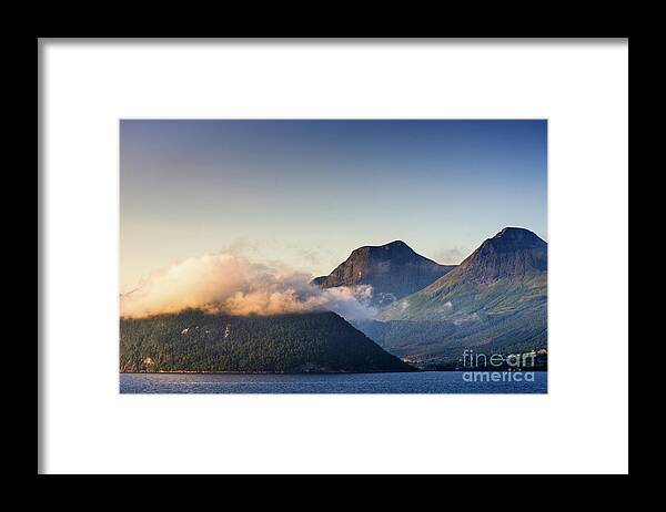  Framed Print featuring the photograph Dawn along the Nordfjord by Andrew Michael