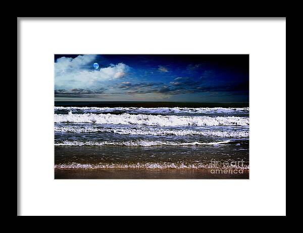 Aqua Framed Print featuring the photograph Dawn of a New Day Seascape C2 by Ricardos Creations