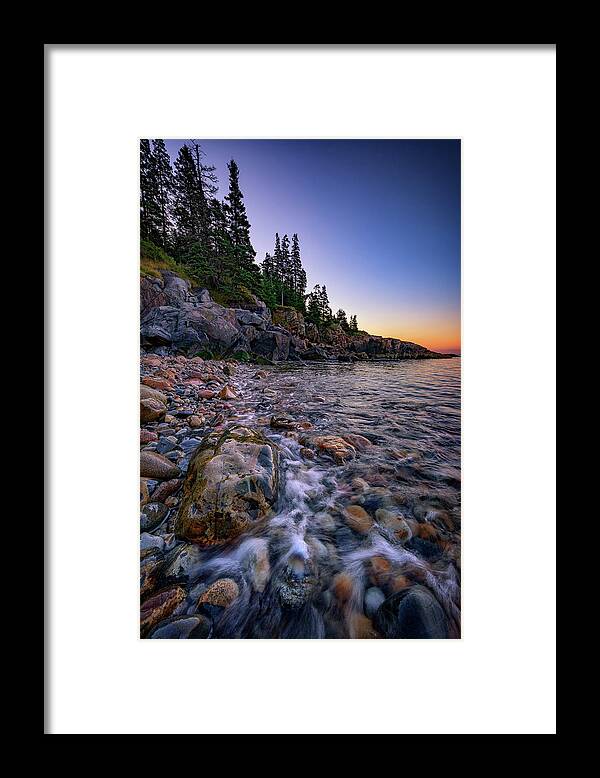 Acadia Framed Print featuring the photograph Dawn on Little Hunter's Beach, Acadia by Rick Berk