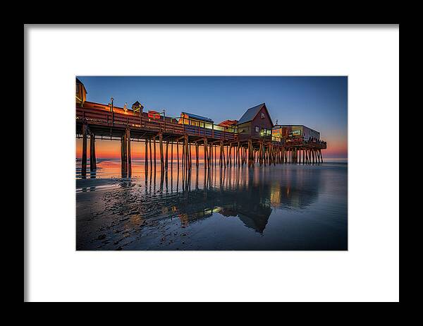 Old Orchard Beach Framed Print featuring the photograph Dawn on Old Orchard Beach by Rick Berk