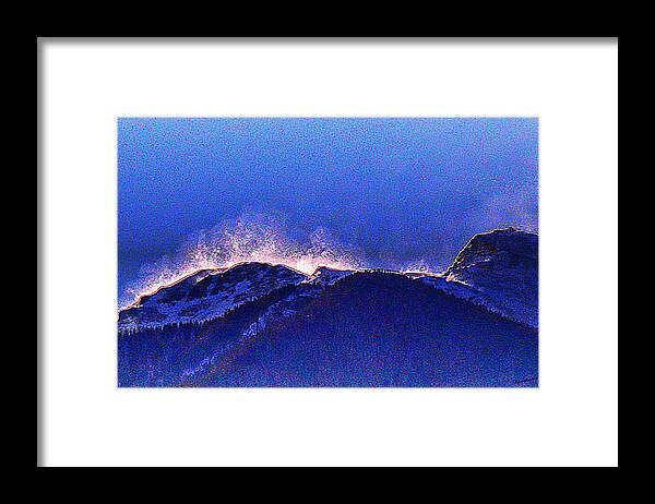 Winter Framed Print featuring the photograph Dawn with Snow Banners Over Truchas Peaks by Anastasia Savage Ealy