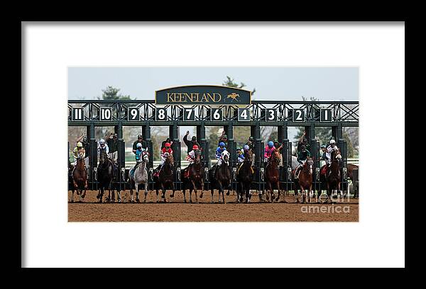 Keeneland Framed Print featuring the photograph Keeneland Race Day by Angela G